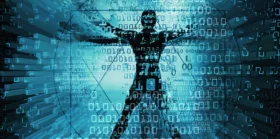 Modern Vitruvian man and computer data