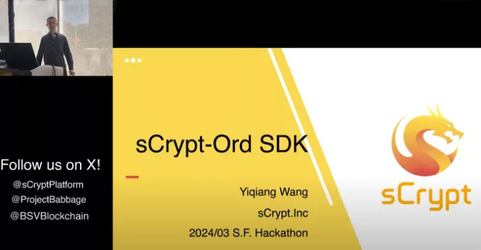 sCrypt Ordinals SDK presentation