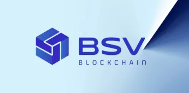 BSV Blockchain logo in digital background