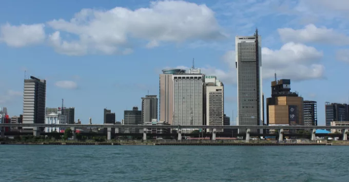 The blue sky of Lagos Nigeria & business district
