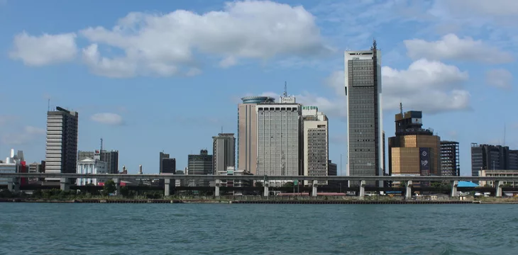 The blue sky of Lagos Nigeria & business district