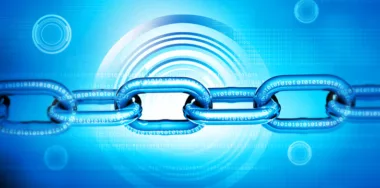 Binary chain, cyber security concept background
