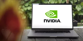 Nvidia logo on a laptop
