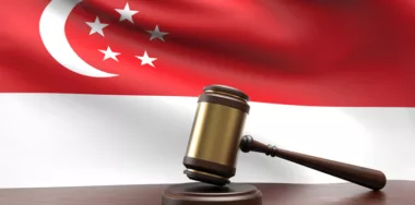 Singapore country national flag with judge gavel