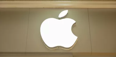 Apple logo in a shopping mall