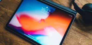 New ipad pro tablet featuring home lock screen