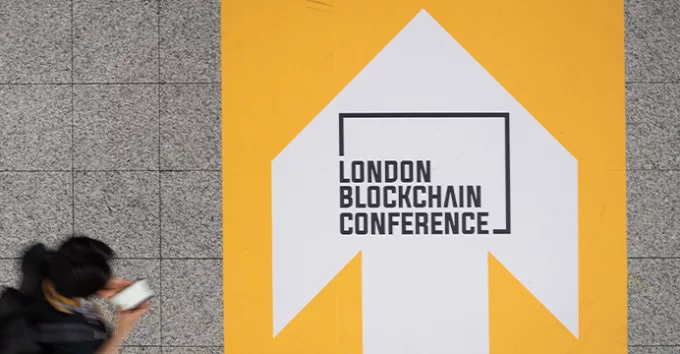 London Blockchain Conference 2024 signage
