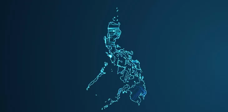 Abstract futuristic map of Philippines