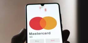 Mastercard on a mobile phone