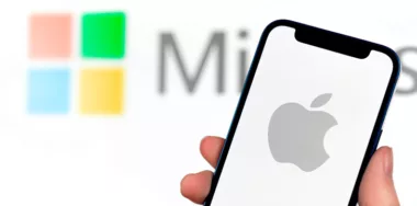Microsoft and Apple logos