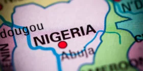 Geography (Nigeria) concept close up shot