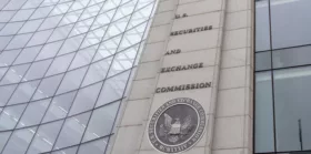 U.S. Securities and Exchange Commission (SEC) seal on the building in Washington DC