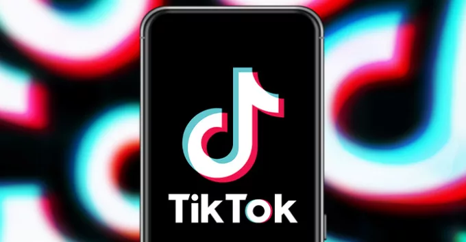 TikTok app on a mobile phone