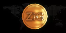 Golden Zimbabwe gold coin