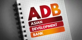 Asian Development Bank acronym on notepad