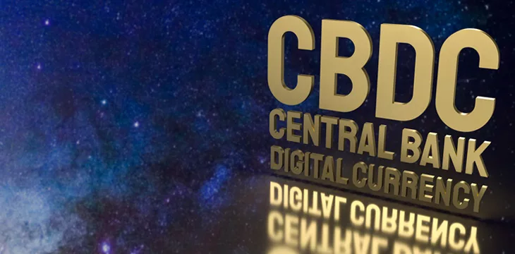 CBDC with galaxy motif background