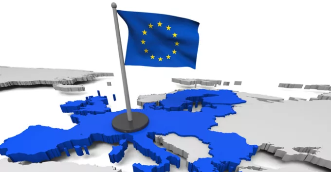 European Union on map