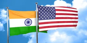 India and US flags