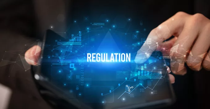 Regulation concept with blockchain