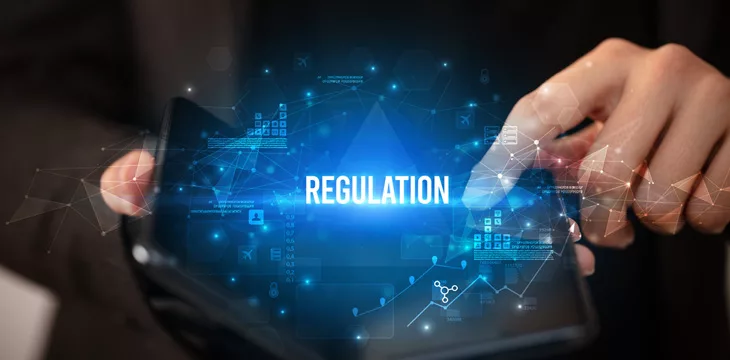 Regulation concept with blockchain