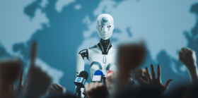 AI robot in press
