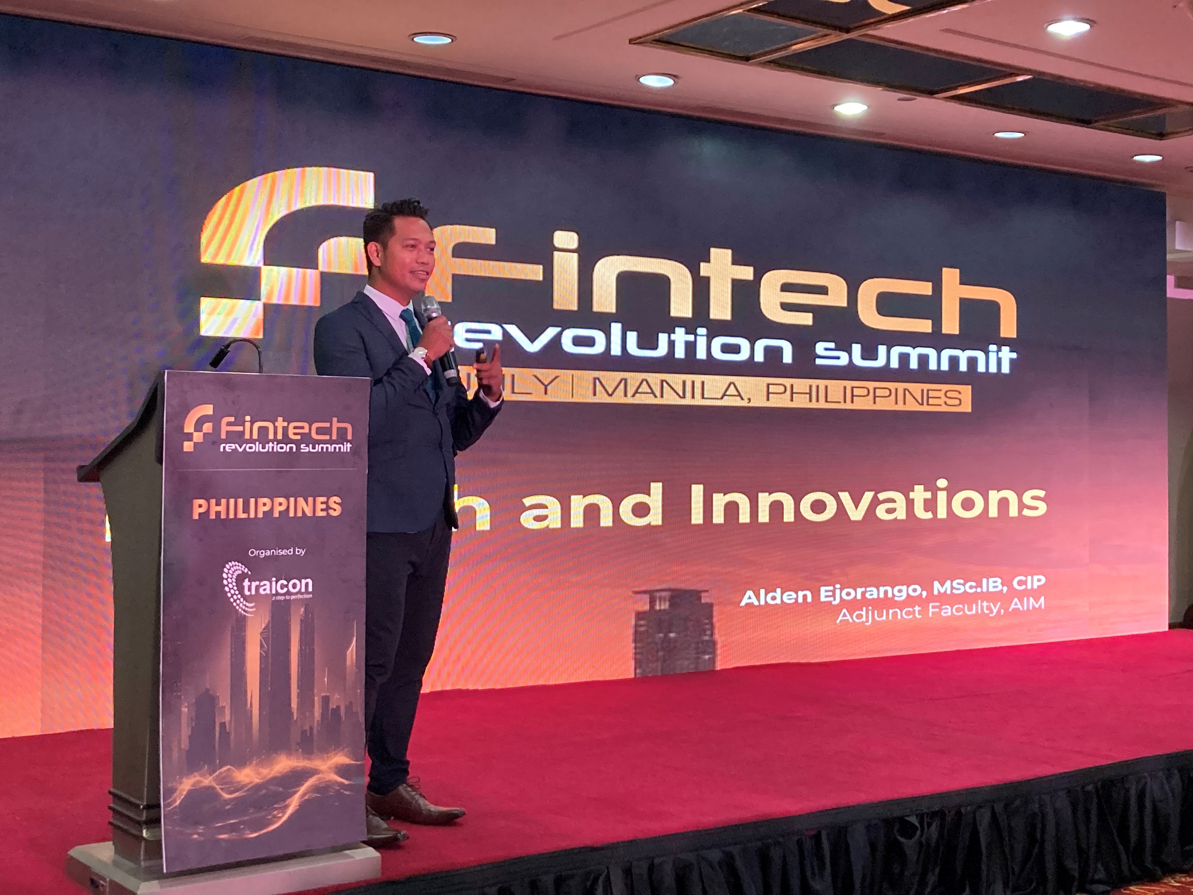 Alden Ray Ejorango in Fintech summit