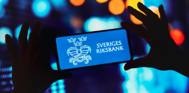 Sveriges Riksbank logo displayed on a smartphone