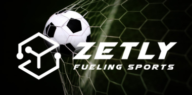 Zetly logo with sports background