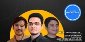 Gino Sampedro, John Dometita and Pierre Legislador on CG Backstage