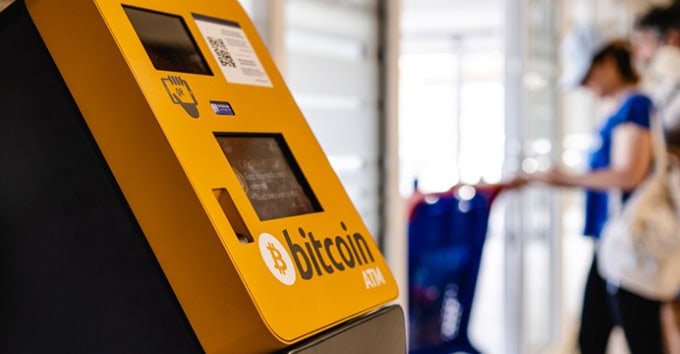 ATM machine for payment by Bitcoin