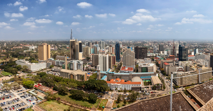 Panorama of Nairobi, Kenya