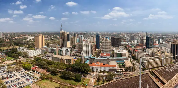 Panorama of Nairobi, Kenya