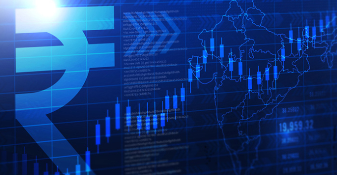 Indian rupee background illustration