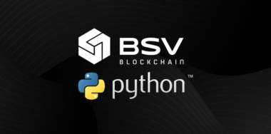 BSV Blockchain and Python logos