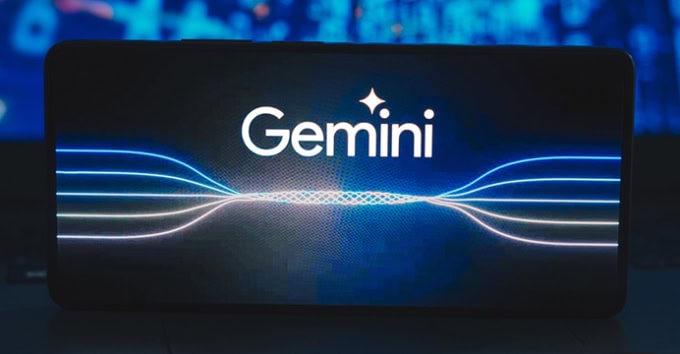 Gemini logo on a mobile phone