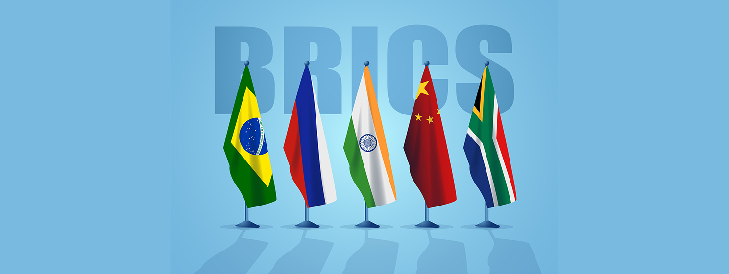 Flags of the BRICS countries