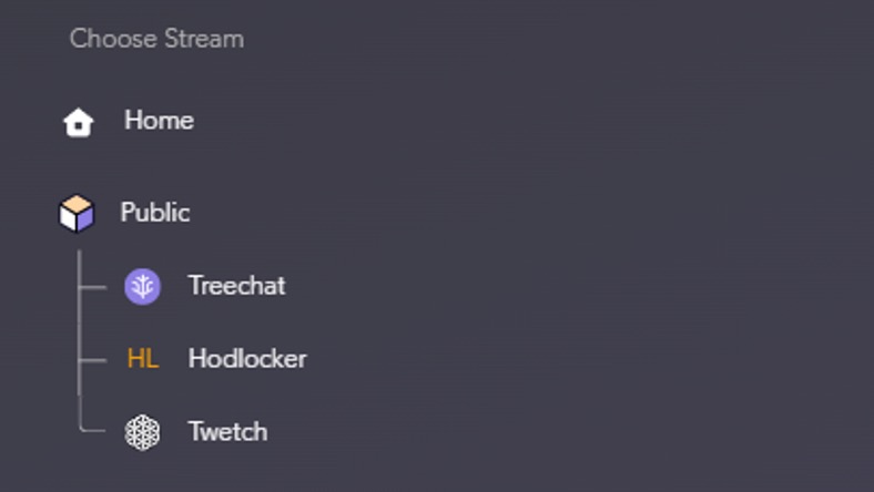 Treechat stream dashboard