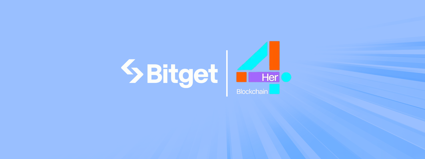 Bitget and Blockchain 4 Her logos