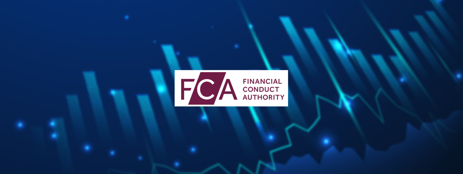 Financial Conduct Authority logo over finance graph background