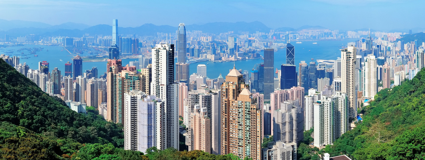 Hong Kong mountain top view