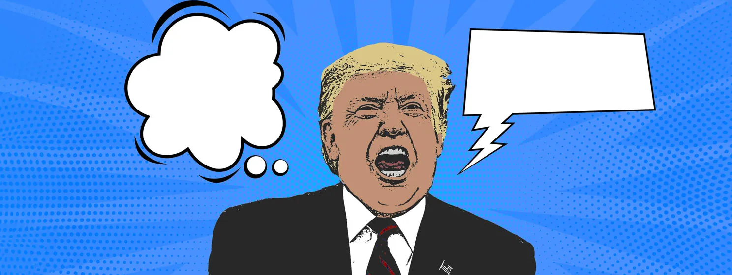 President Donald Trump pop art comic book style