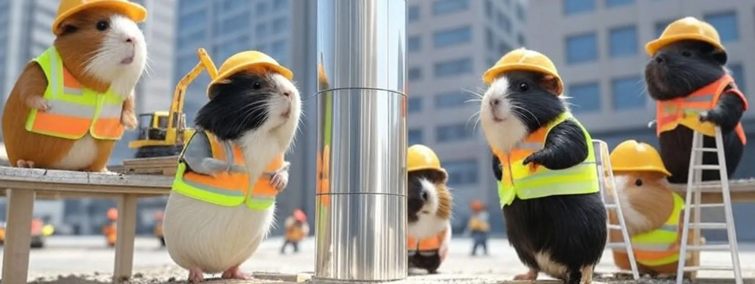 AI generated hamsters wearing construction workers attire