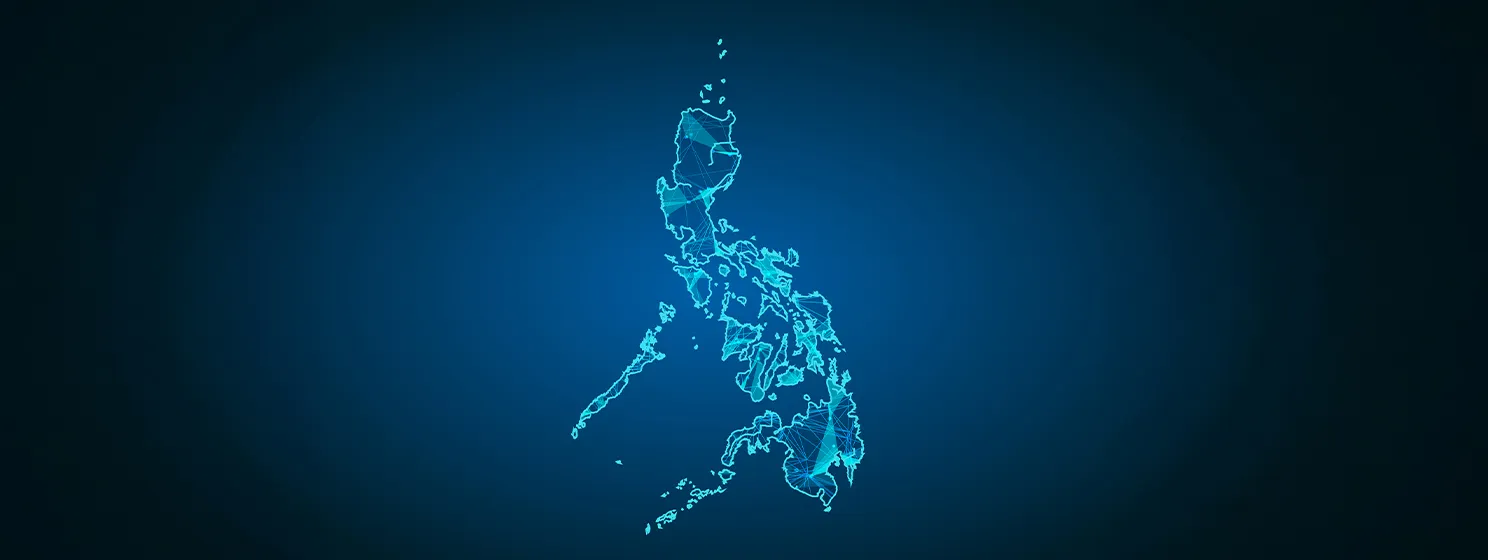 Digital concept of the map of the Philippines