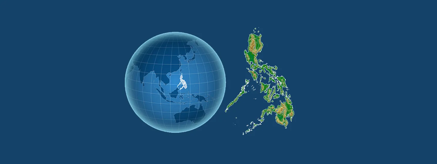 Globe with the shape of the Philippine's map