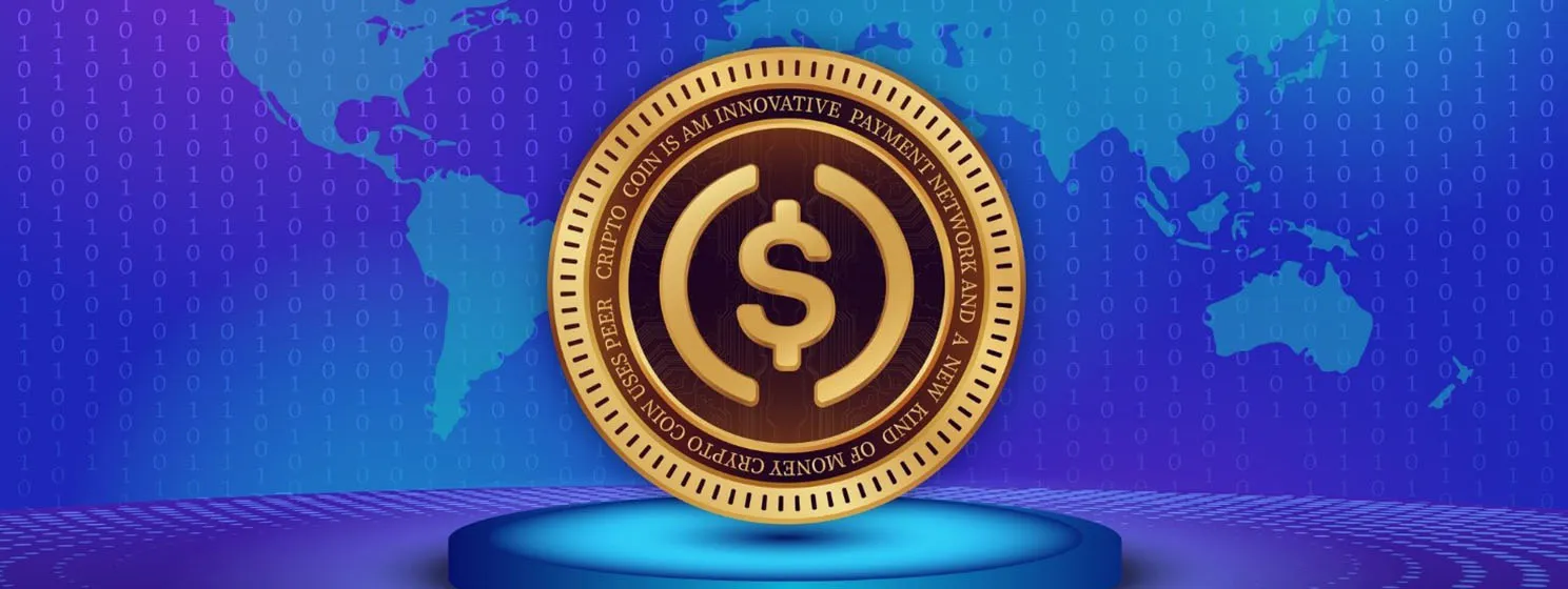 USDC digital currency coin logo