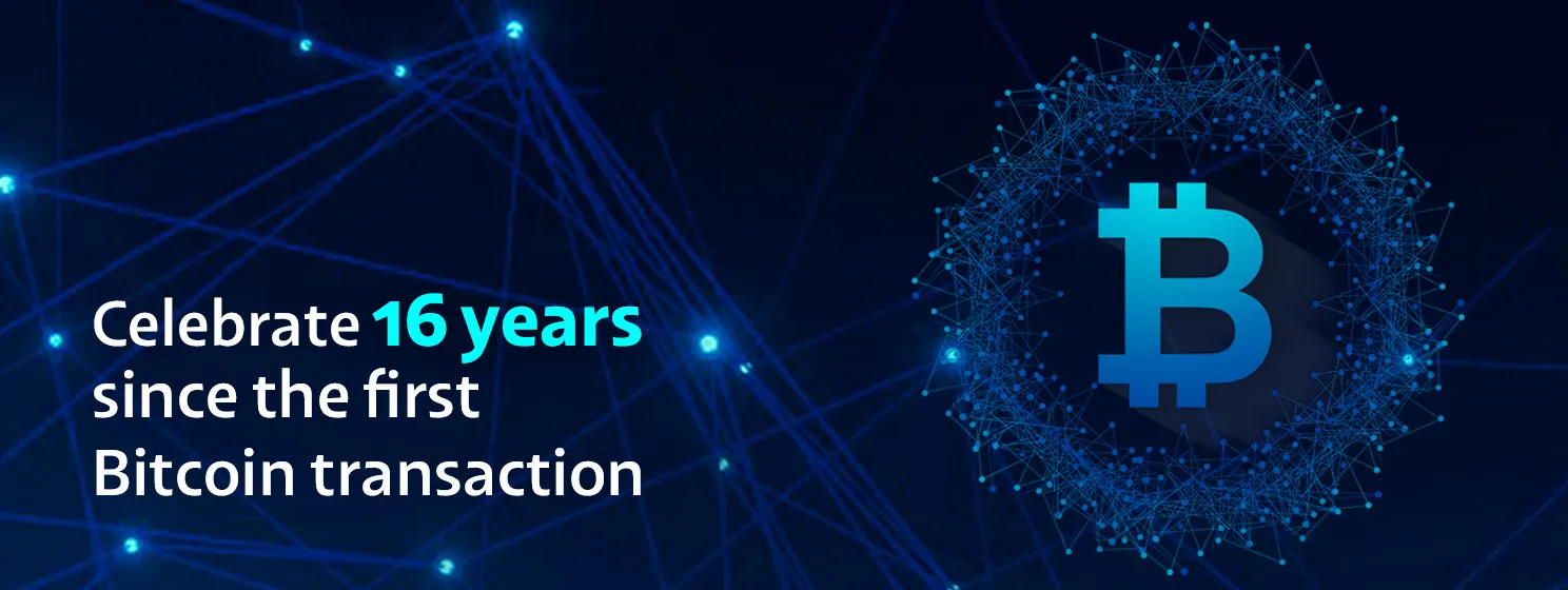 Celebrate 15 years since the first Bitcoin transaction