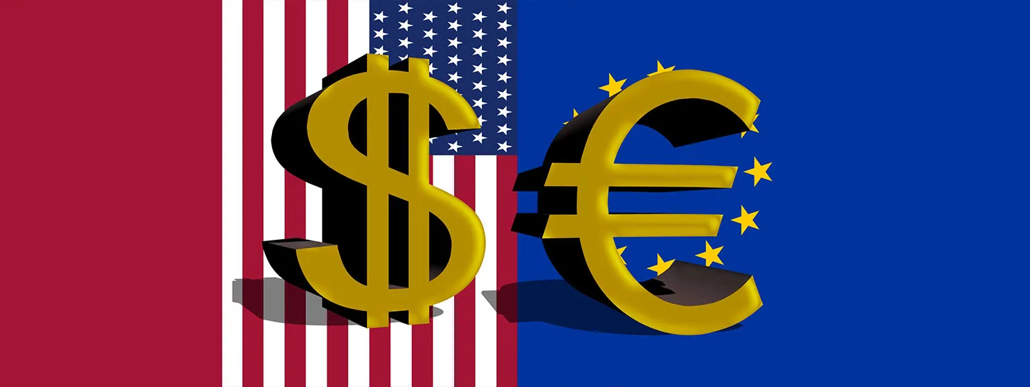 US and Europe currency