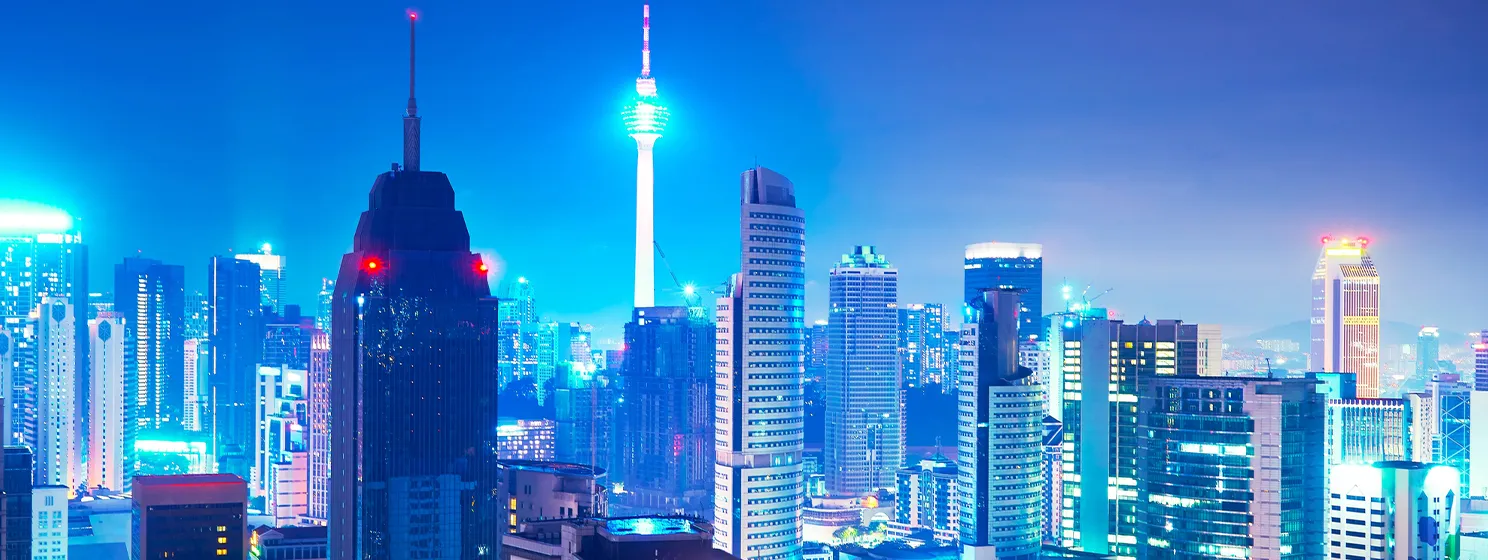 Kuala Lumpur skyline at night