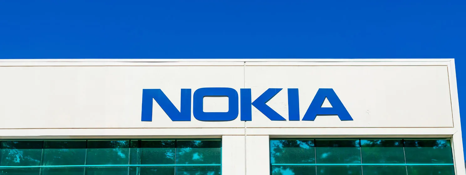 Nokia sign on a corporate campus in Silicon Valley