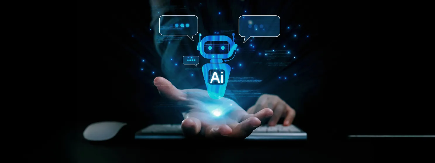 Human interact with AI chatbot